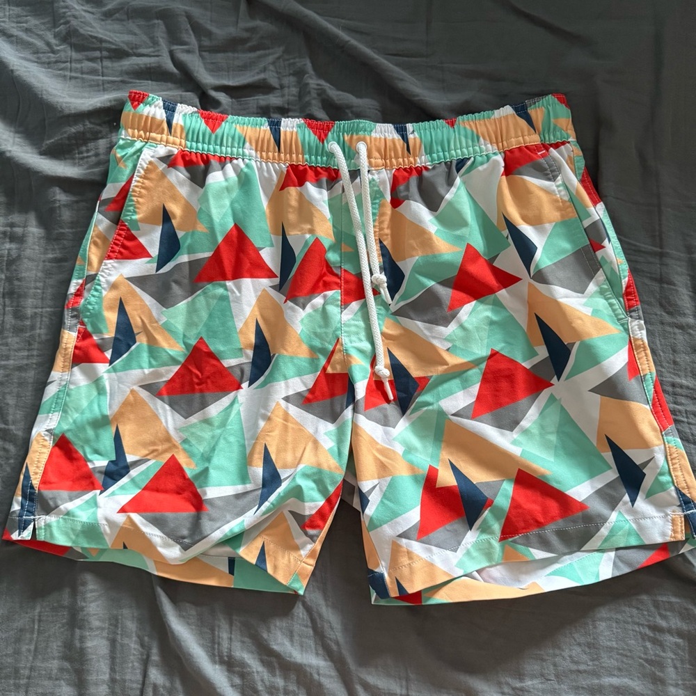 MeUndies Colorful Geometric Swim Trunks